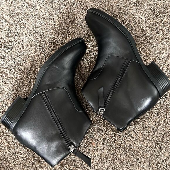 Easy Spirit Womens Black Casual Booties Shoe Sz 8.5M Lacy, Block Heel, Round-Toe - Picture 4 of 10